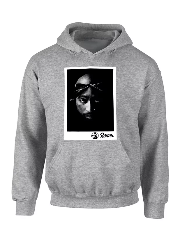 Sweat Capuche Renar Tupac Gris de renar sur Scredboutique.com