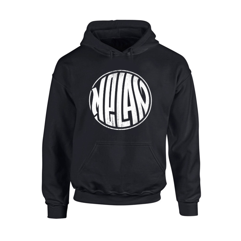Sweat Capuche Melan Noir