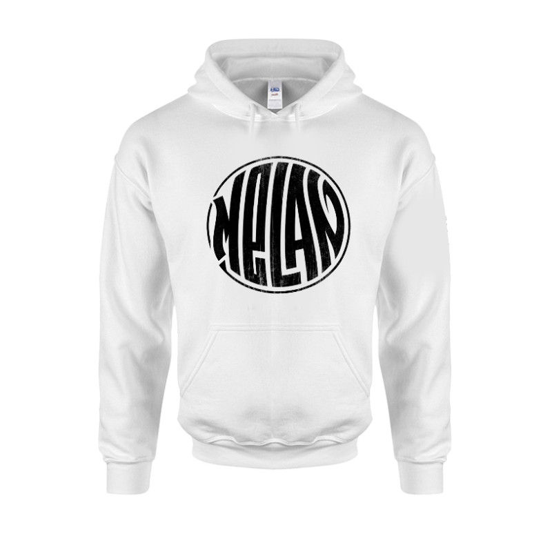 Sweat Capuche Melan Blanc