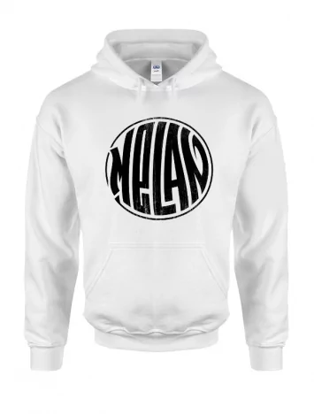 melan Sweat Capuche Melan Blanc