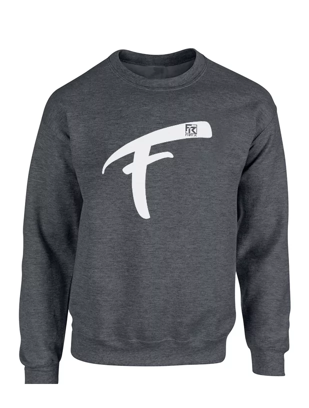 Sweat Fhat.R gris foncé logo F de fhat r sur Scredboutique.com