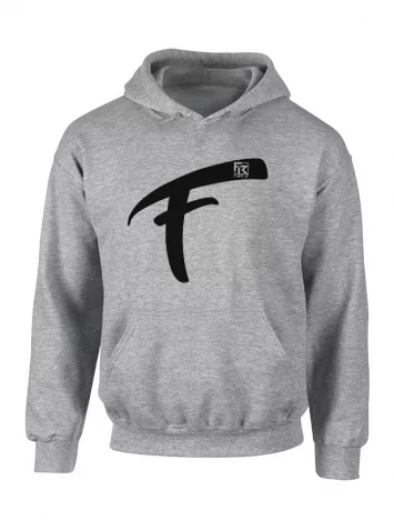 Sweat Capuche Fhat.R gris logo F