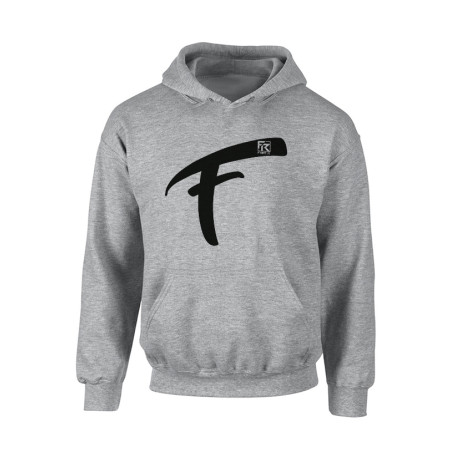 Sweat Capuche Fhat.R gris logo F