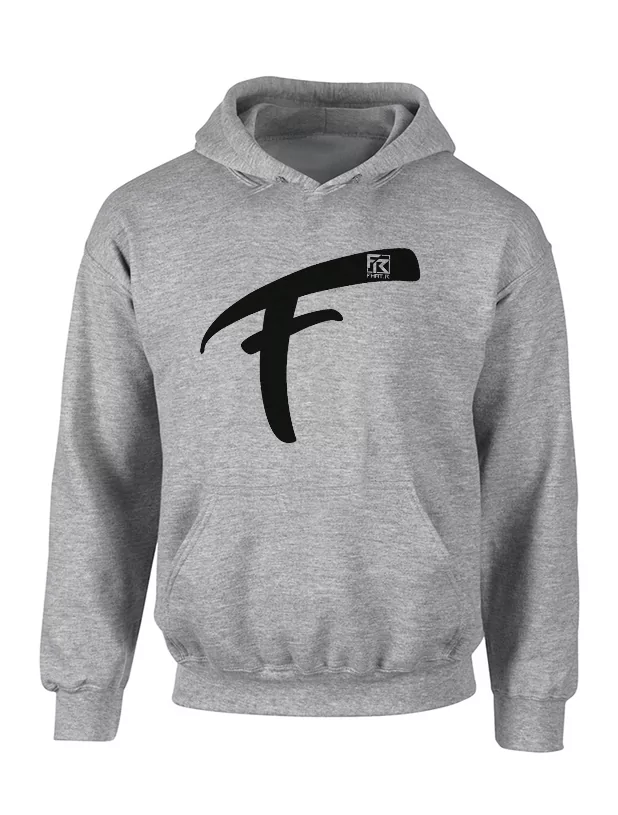 Sweat Capuche Fhat.R gris logo F de fhat r sur Scredboutique.com