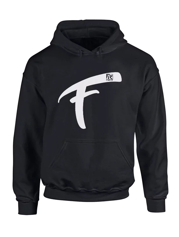 Sweat Capuche Fhat.R noir logo F de fhat r sur Scredboutique.com