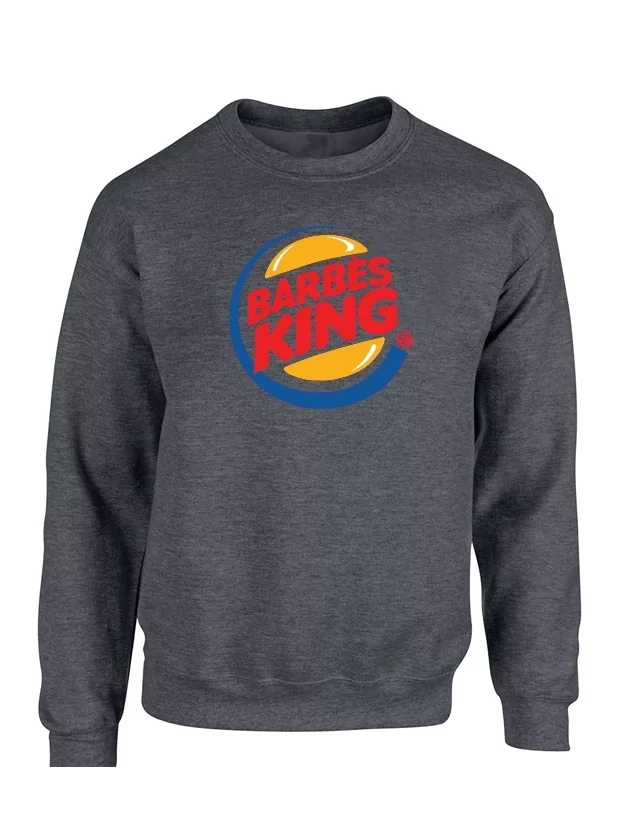 Sweat Gris Fonce Barbes King de barbes wear sur Scredboutique.com