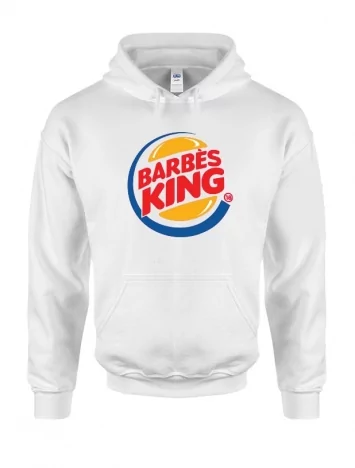 Sweat Capuche Blanc Barbes King