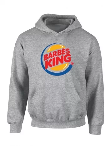 Sweat Capuche Gris Barbes King