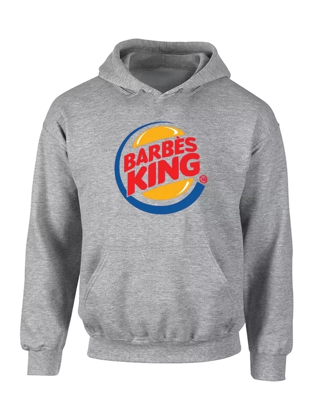 Sweat Capuche Gris Barbes King de barbes wear sur Scredboutique.com