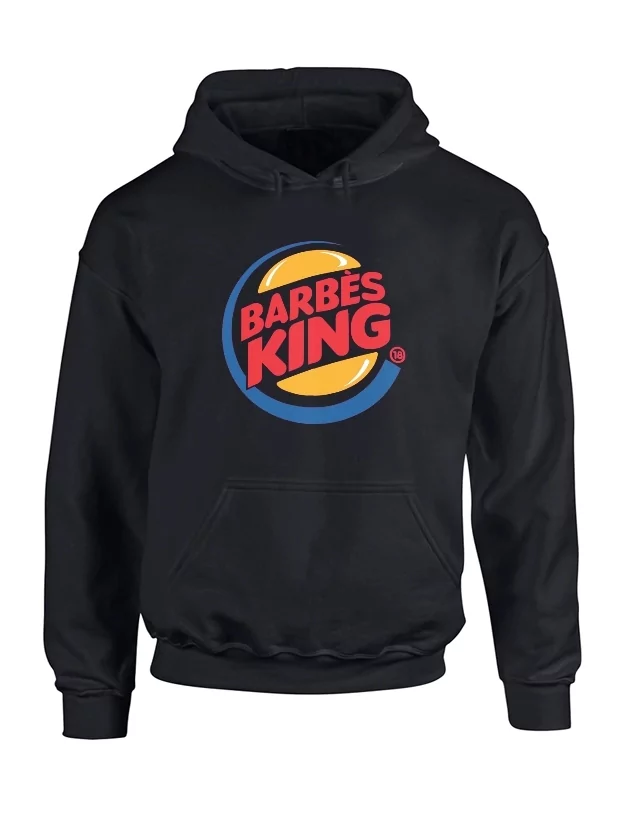 Sweat Capuche Noir Barbes King de barbes wear sur Scredboutique.com