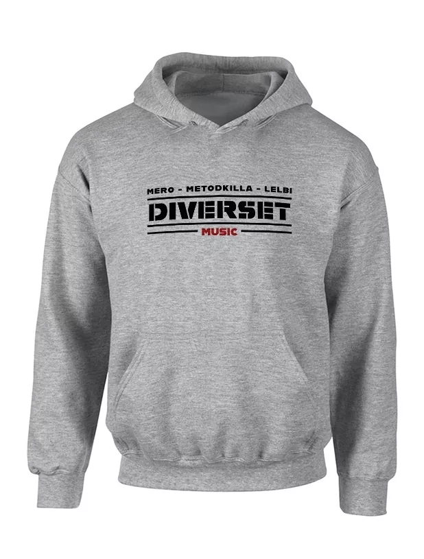 Sweat Capuche Gris Diverset de diverset music  sur Scredboutique.com