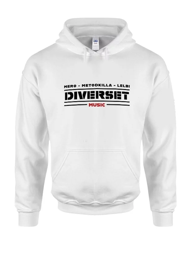 Sweat Capuche Blanc Diverset de diverset music  sur Scredboutique.com