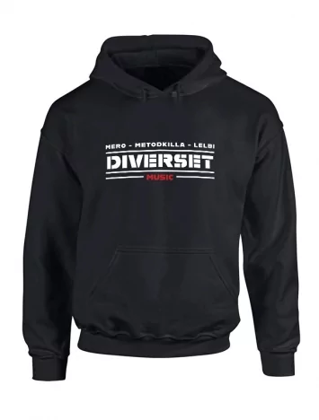 diverset music  Sweat Capuche Noir Diverset