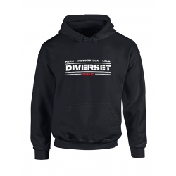 Sweat Capuche Noir Diverset de diverset music  sur Scredboutique.com