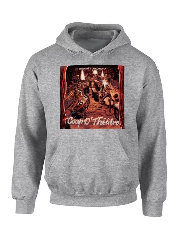 Sweat Capuche Gris Diverset Sarbacane de diverset music  sur Scredboutique.com