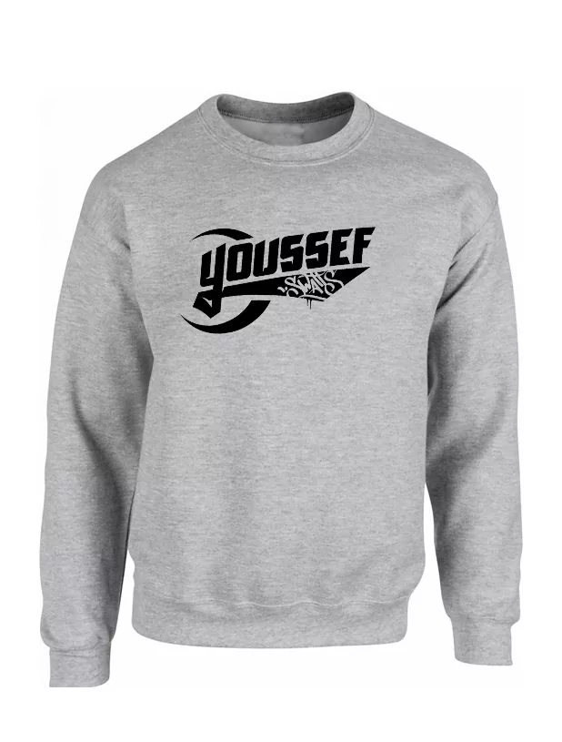Sweat Youssef Swatts gris de youssef swatt's sur Scredboutique.com