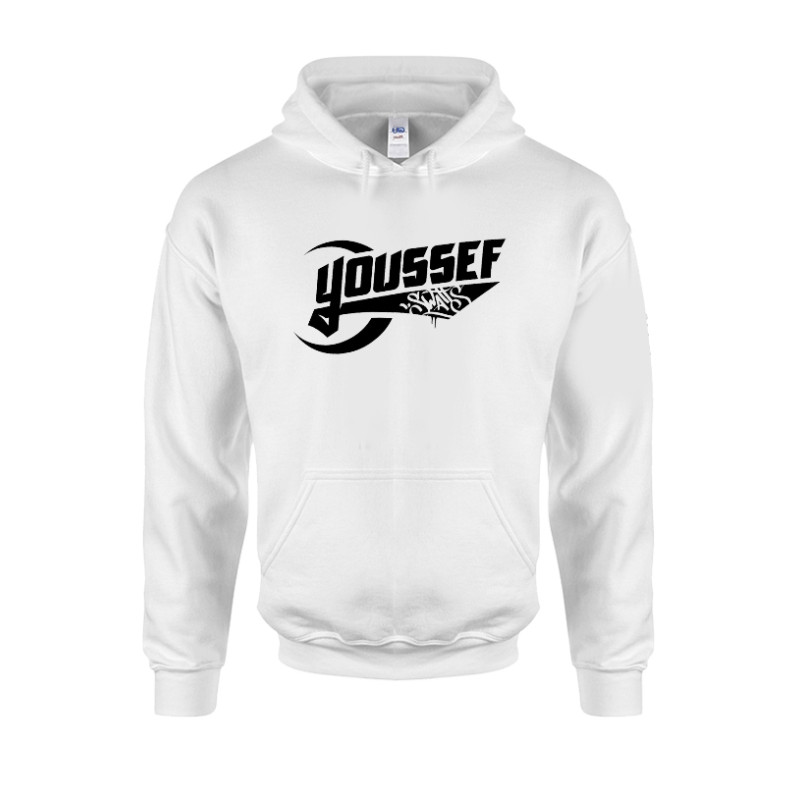 Sweat Capuche Youssef Swatts blanc