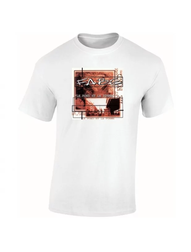 TShirt Blanc Fabe Le fond et la forme de fabe sur Scredboutique.com