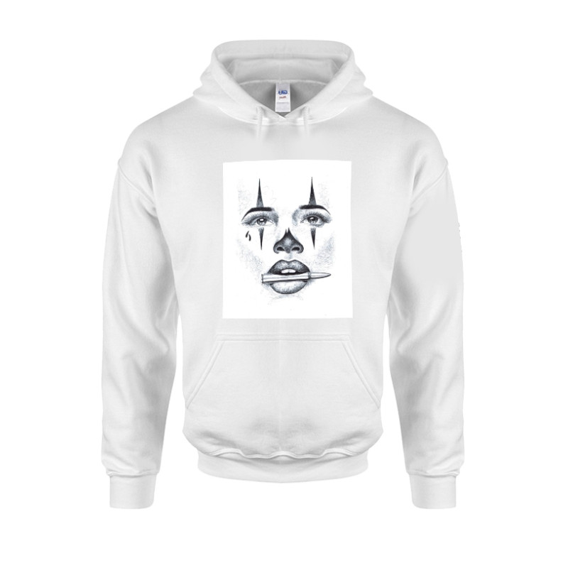 Sweat Capuche Versil Visage blanc