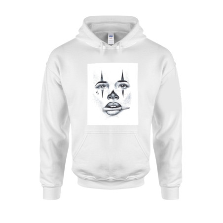 Sweat Capuche Versil Visage blanc