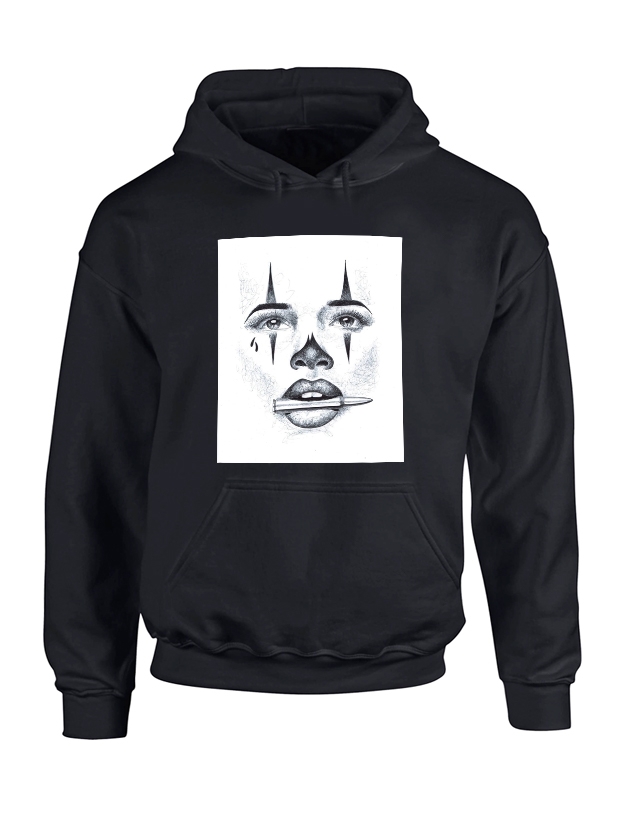 Sweat Capuche Versil Visage noir
