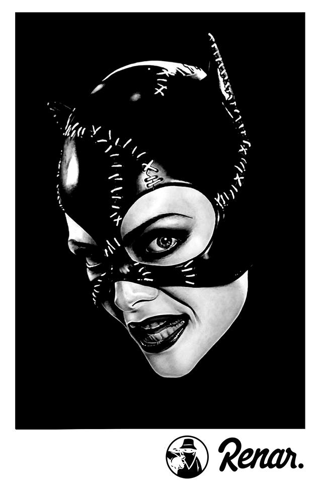 T Shirt Noir Renar - Catwoman de renar sur Scredboutique.com