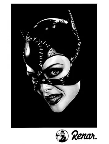 renar T Shirt Blanc Renar - Catwoman