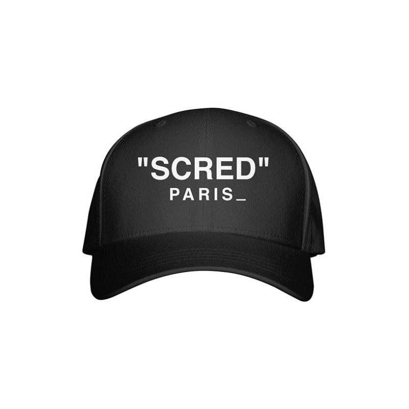 Casquette Noire Scred Paris