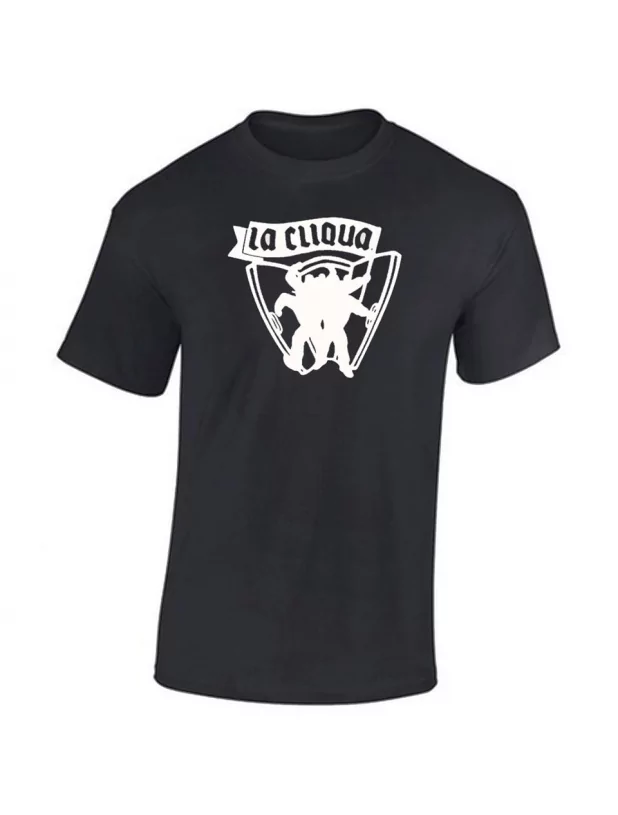 T-Shirt la cliqua "kick the doors" noir logo blanc de la cliqua sur Scredboutique.com