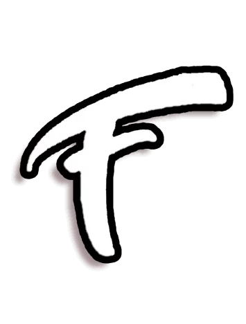 Sweat Capuche Fhat.R blanc logo F 