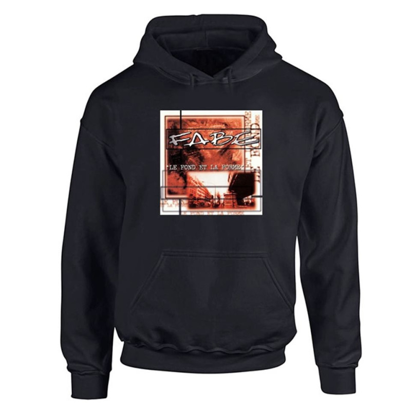 Sweat Noir Capuche Fabe Le Fond