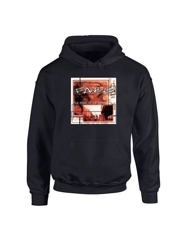 Sweat Noir Capuche Fabe Le Fond de fabe sur Scredboutique.com