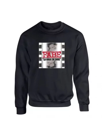 fabe Sweat col rond Noir Fabe La Rage