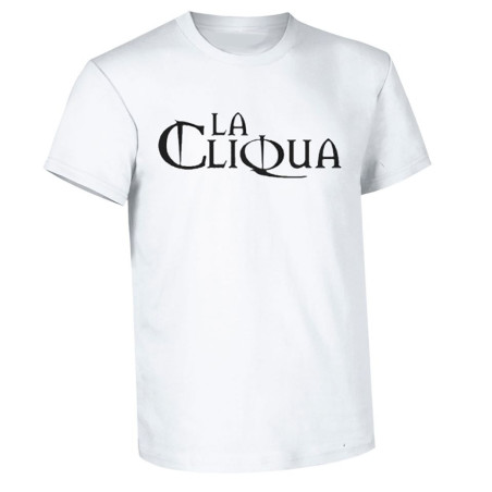 tee-shirt "La cliqua" blanc logo noir
