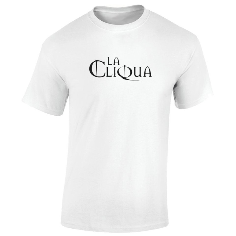 tee-shirt "La cliqua" blanc logo noir