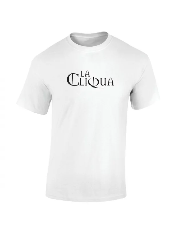 tee-shirt "La cliqua" blanc logo noir de la cliqua sur Scredboutique.com