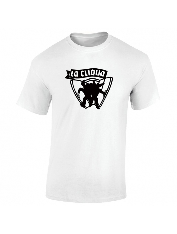 T-Shirt la cliqua " kick the doors" blanc logo noir