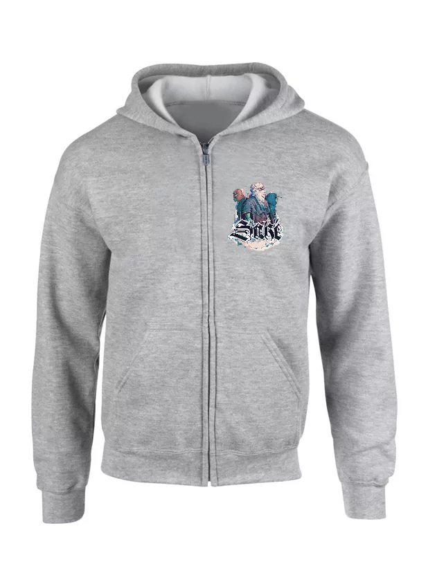 Sweat Zip Sake 1 Gris de saké sur Scredboutique.com