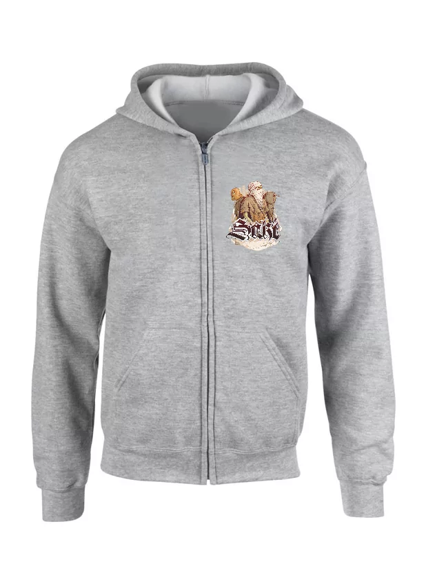 Sweat Zip Sake 2 Gris de saké sur Scredboutique.com