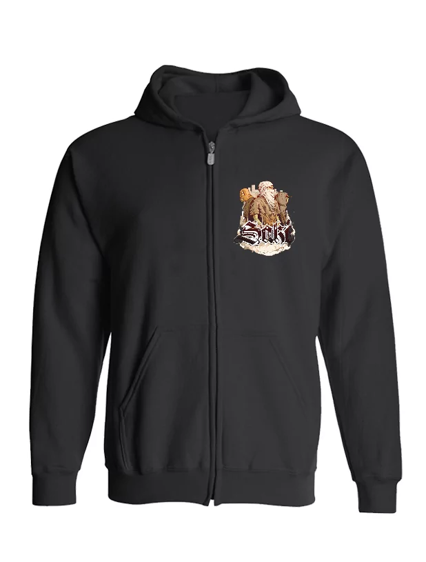 Sweat Zip Sake 2 Noir de saké sur Scredboutique.com