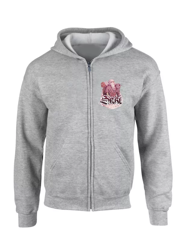 Sweat Zip Sake 3 Gris de saké sur Scredboutique.com