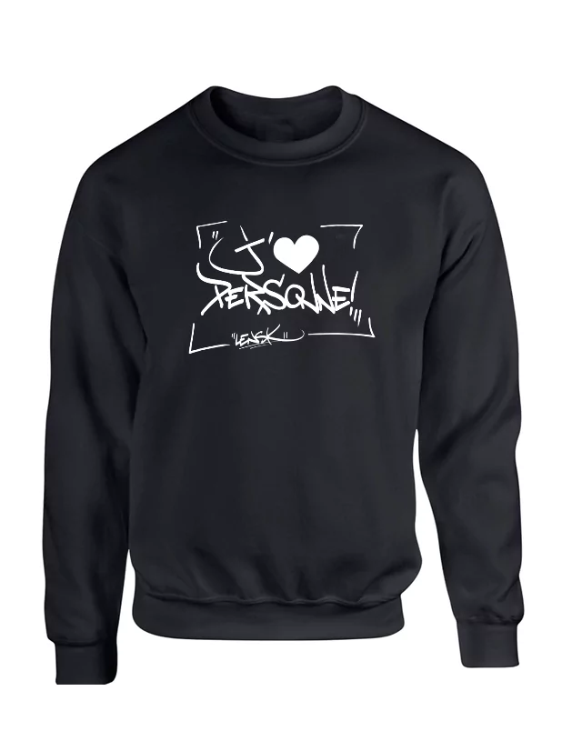 Sweat J'aime personne de lensk sur Scredboutique.com