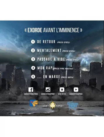 Album Cd "Darko - Exorde avant l'imminence"