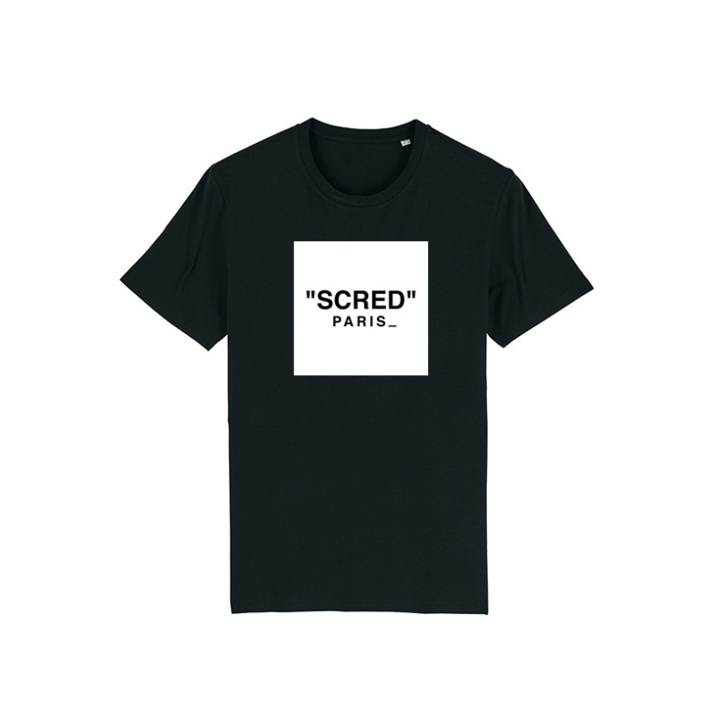 T Shirt Noir Carré Scred