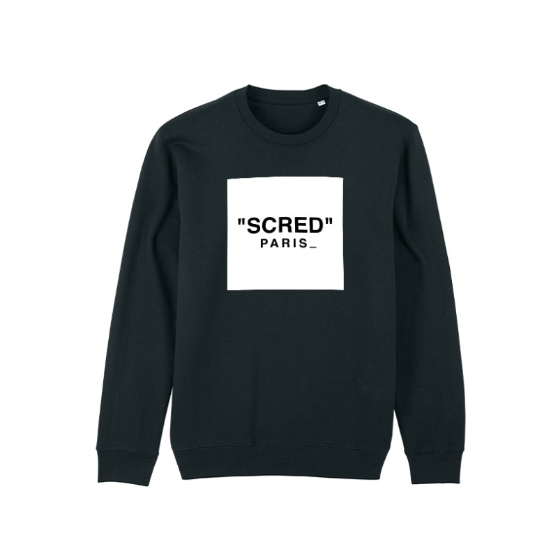 Sweat Noir Carré Scred