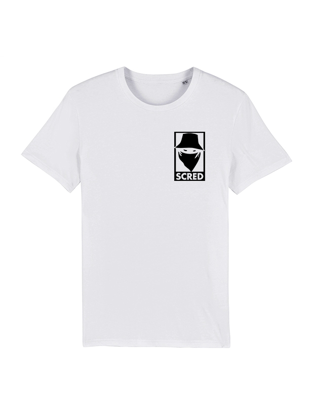 T Shirt blanc Visage Box de scred connexion sur Scredboutique.com