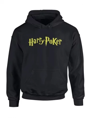 Sweat Capuche Noir Harry Poker