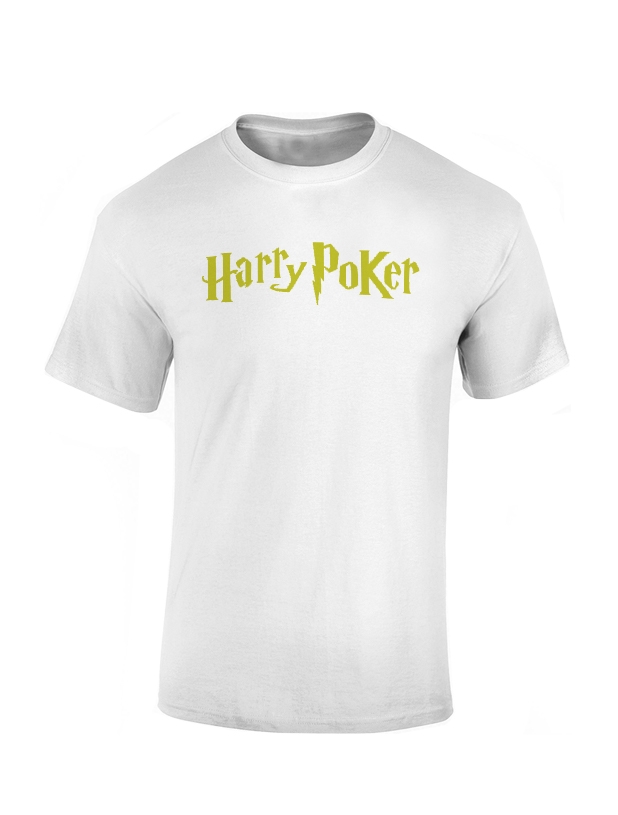 Tshirt Blanc Harry Poker de  sur Scredboutique.com