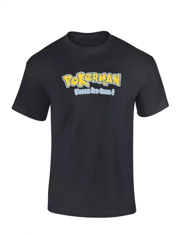 Tshirt Noir PokerMan