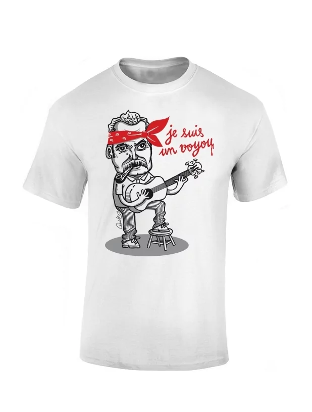 Tshirt Yoshi Brassens Blanc de yoshi sur Scredboutique.com